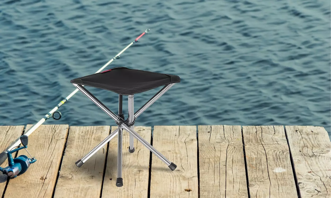 LakeForest Folding Camping Stool Small Retractable Camping Chair Portable Seat