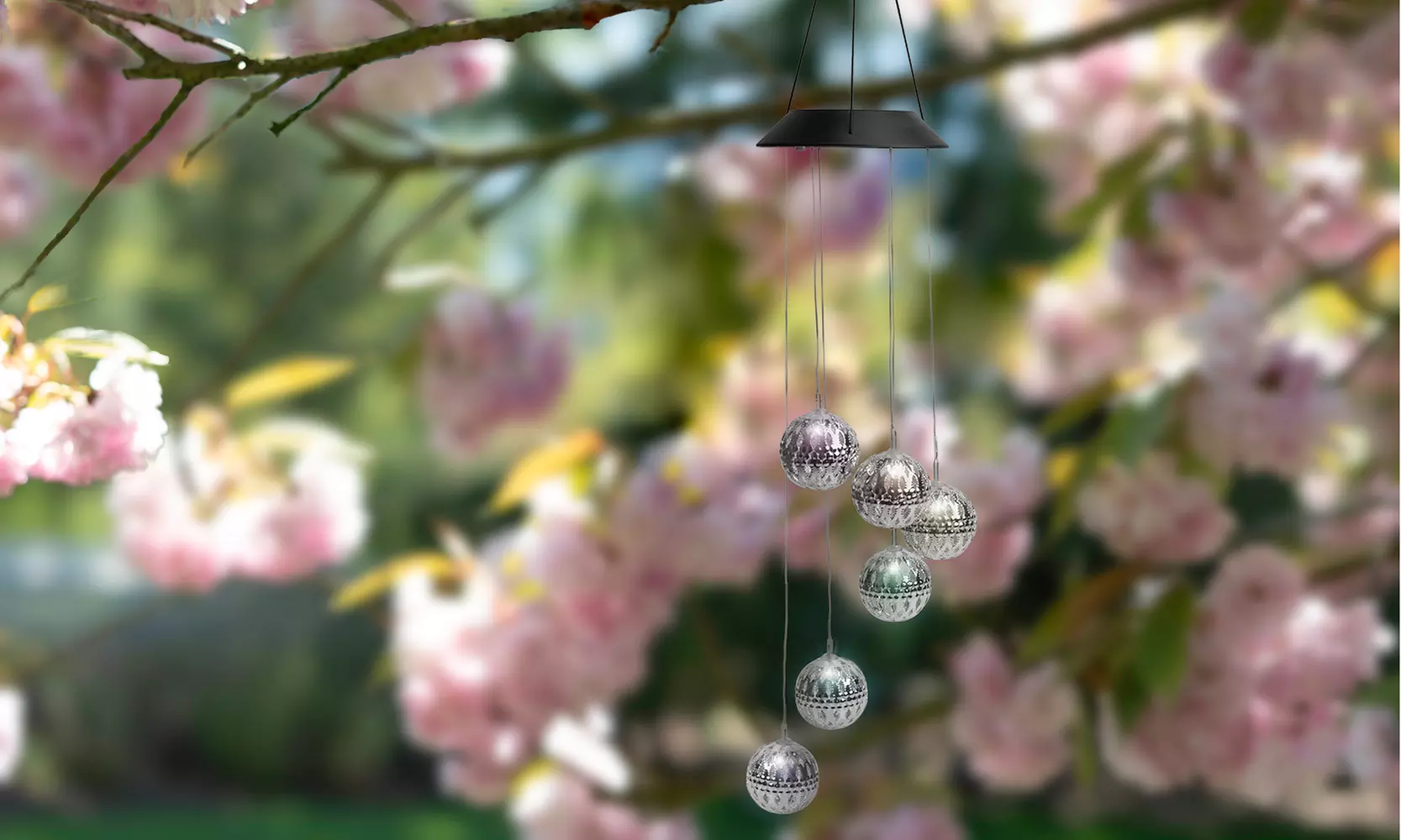 Solar Color Changing Multicolor LED Mobile Wind Chime (1or 2 Pack)