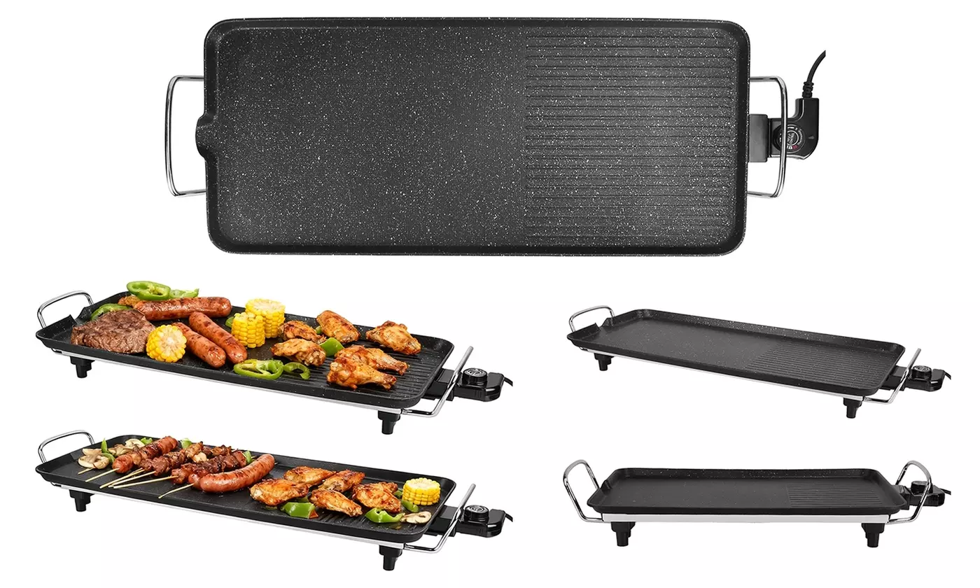 NewHome 1500W Electric Non-Stick BBQ Grill & Tabletop Griddle