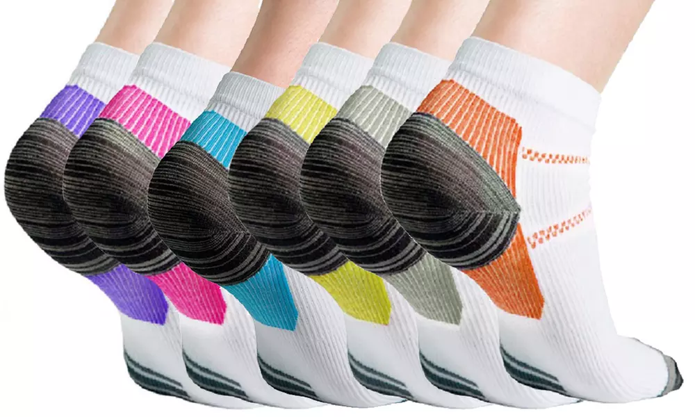 Unisex Compression Socks for Plantar Fascilitis (3 or 6-Pairs) - Second Medium