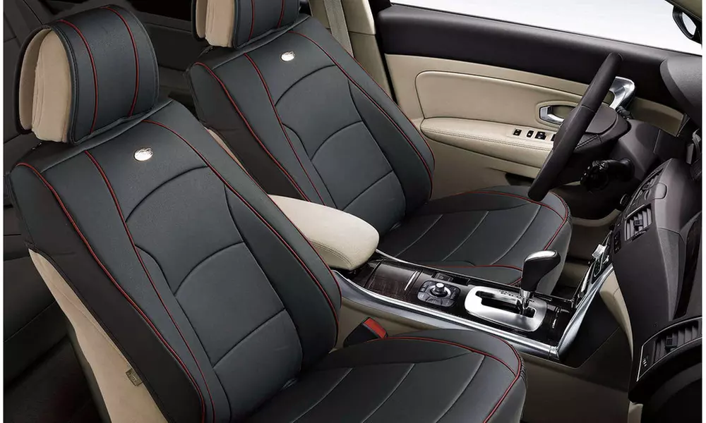 Comfortable Leatherette Front Seat Cushions Set - Primary Image