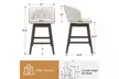 Costway Set of 2 or 4 Fabric Upholstered Counter Height Bar Stools for Kitchen  - Second Medium