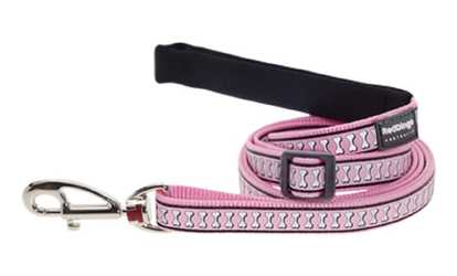 Red Dingo L6-RB-PK-SM Dog Lead Reflective Pink