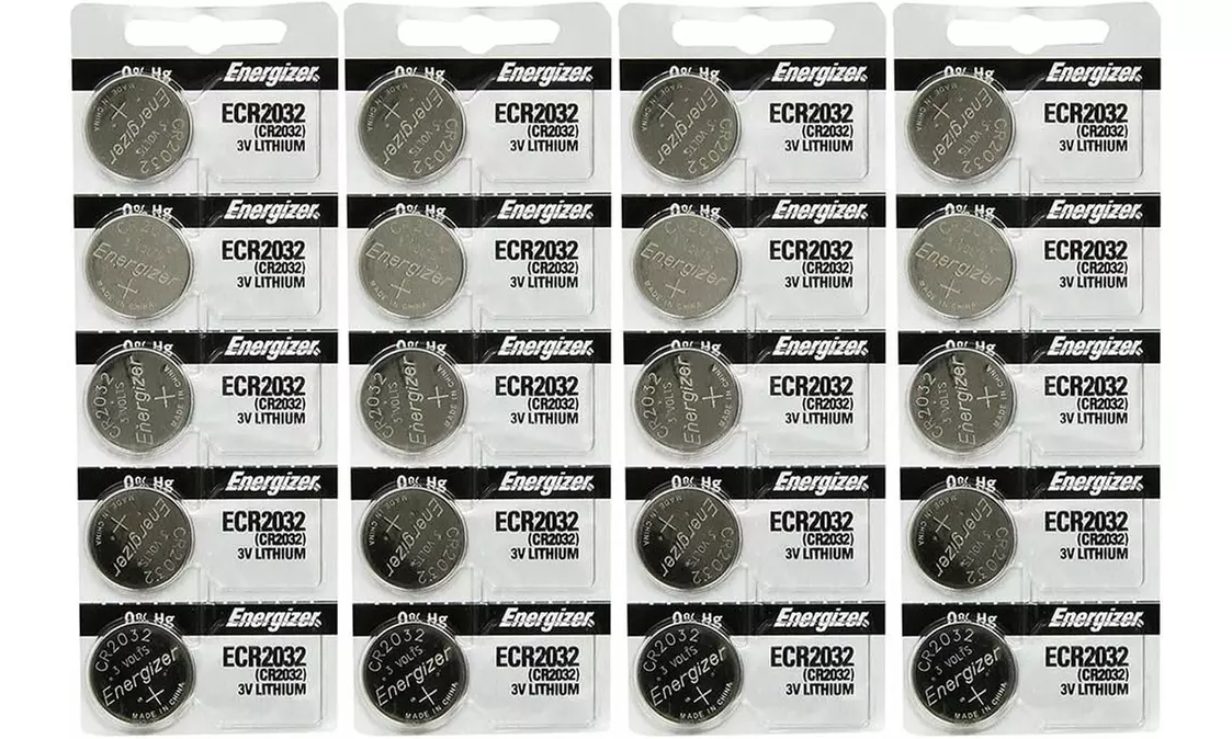 Energizer Lithium 3v CR2032 Batteries 240 mAh - 10, 20, 50 or 100 Pack