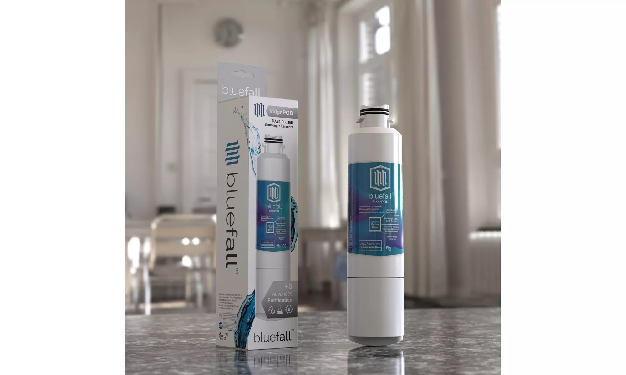 Bluefall FridgePod Samsung (DA29-00020B) Fridge Water Filter Multi-Pack Options
