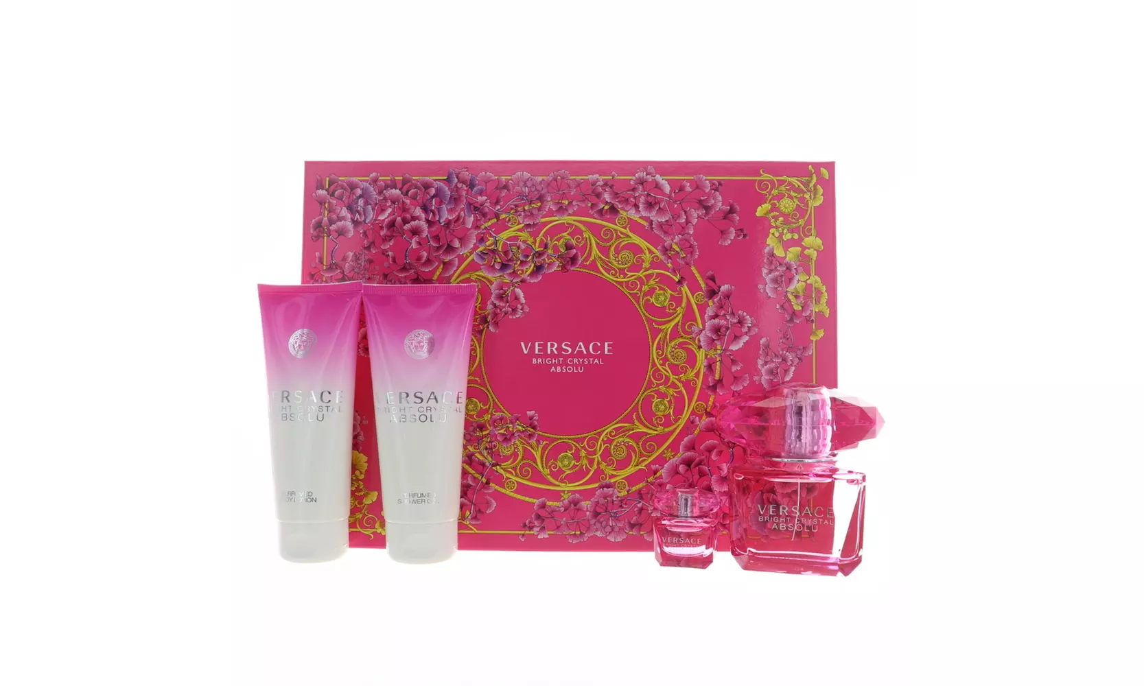 VERSACE BRIGHT CRYSTAL ABSOLU by Versace 4 PIECE GIFT SET - 3.4 OZ PERFUMED