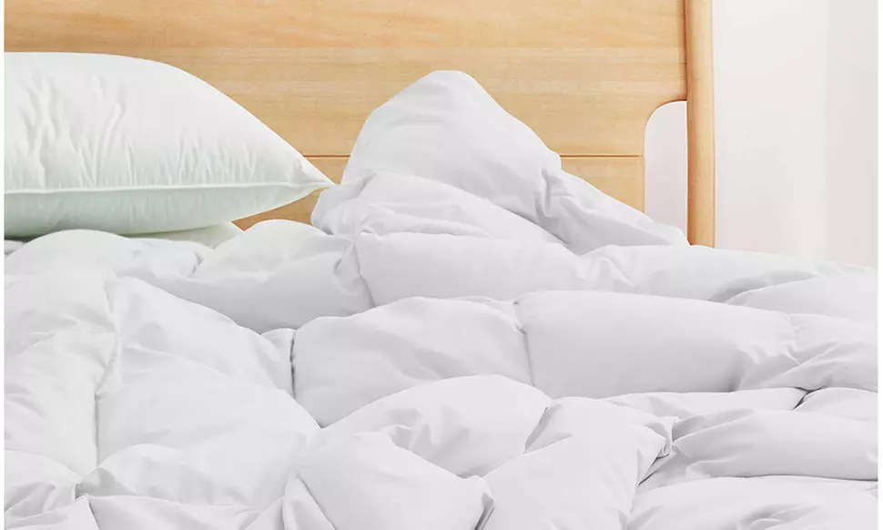 Peace Nest 360 Thread Count White Goose Down Feather Fiber Comforter