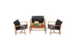Costway 4PCS/8PCS Outdoor Patio Rattan Furniture Set Acacia Wood Frame Sofa - Second Medium