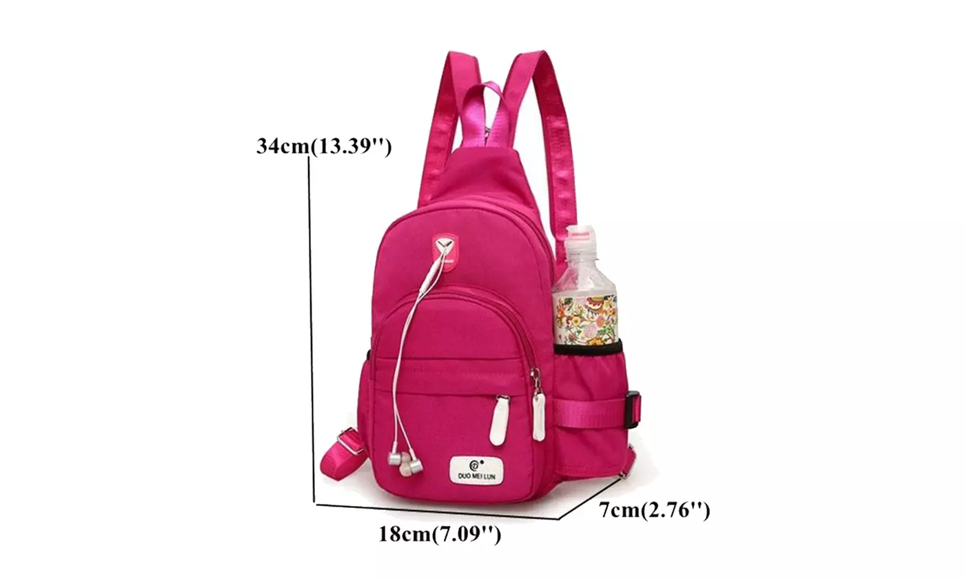 Nylon Crossbody Shoulder Chest Cycle Sling Bag Travel Backpack for Men Women