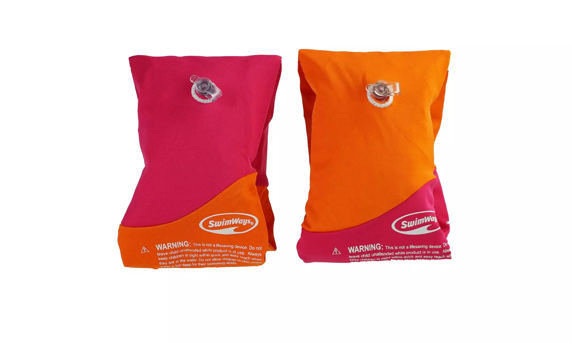 Pink and Orange Soft Swimmies Swimming Pool Arm Floats for Kids 3-5 Years - Primary Image