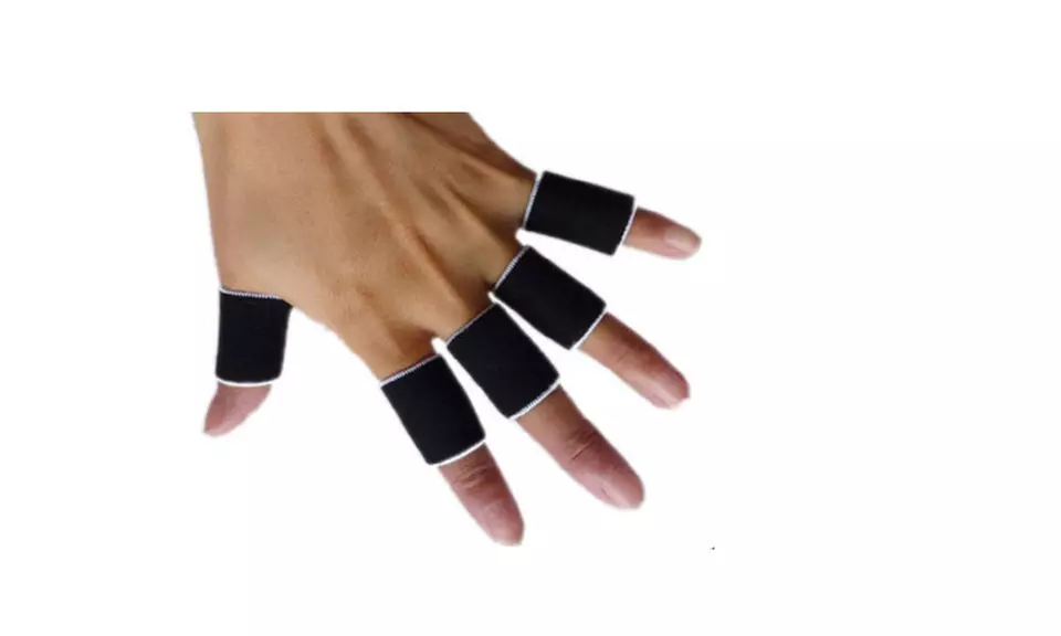 10 PCS Sports Elastic Finger Sleeve Protector,Finger Supports - Second Medium