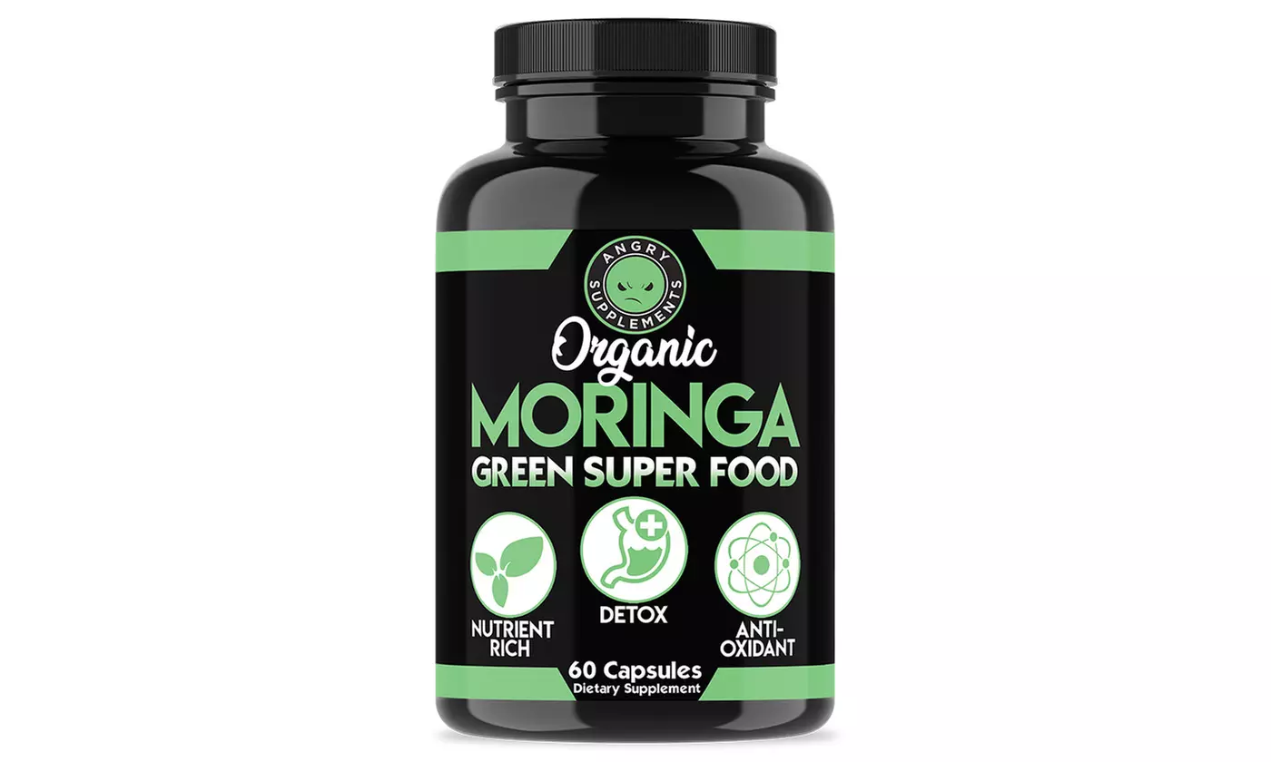 Angry Supplements Organic Moringa, Green Super Food 