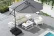Costway Patio 10FT Hanging Offset Umbrella 32 LED Lights Sand Bag Cross Base - Second Medium
