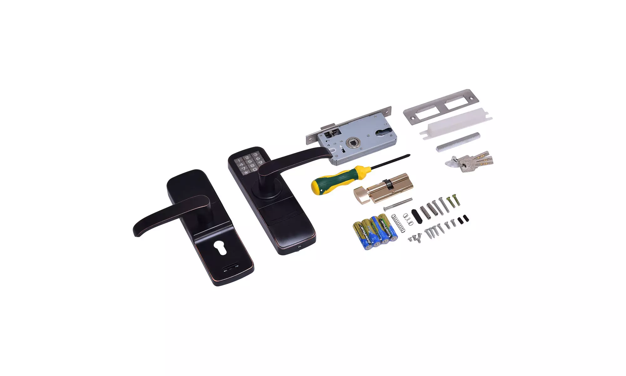 Digital Electronic Code Keyless Security Entry Door Lock Keypad New Black