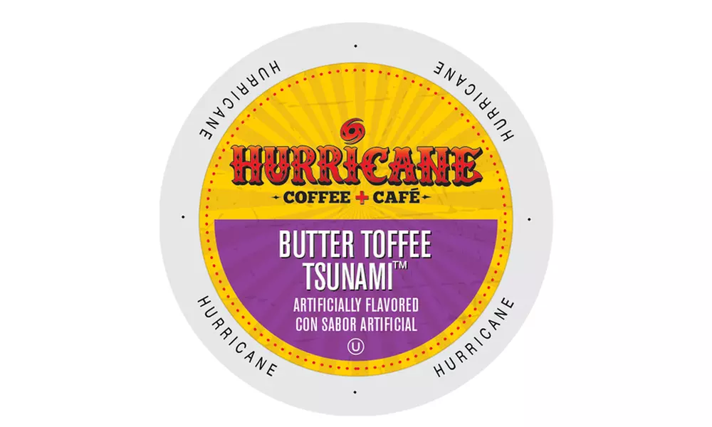 Hurricane Butter Toffee Tsunami Coffee Single Serve Cups, 48 or 96 Count - Primary Image
