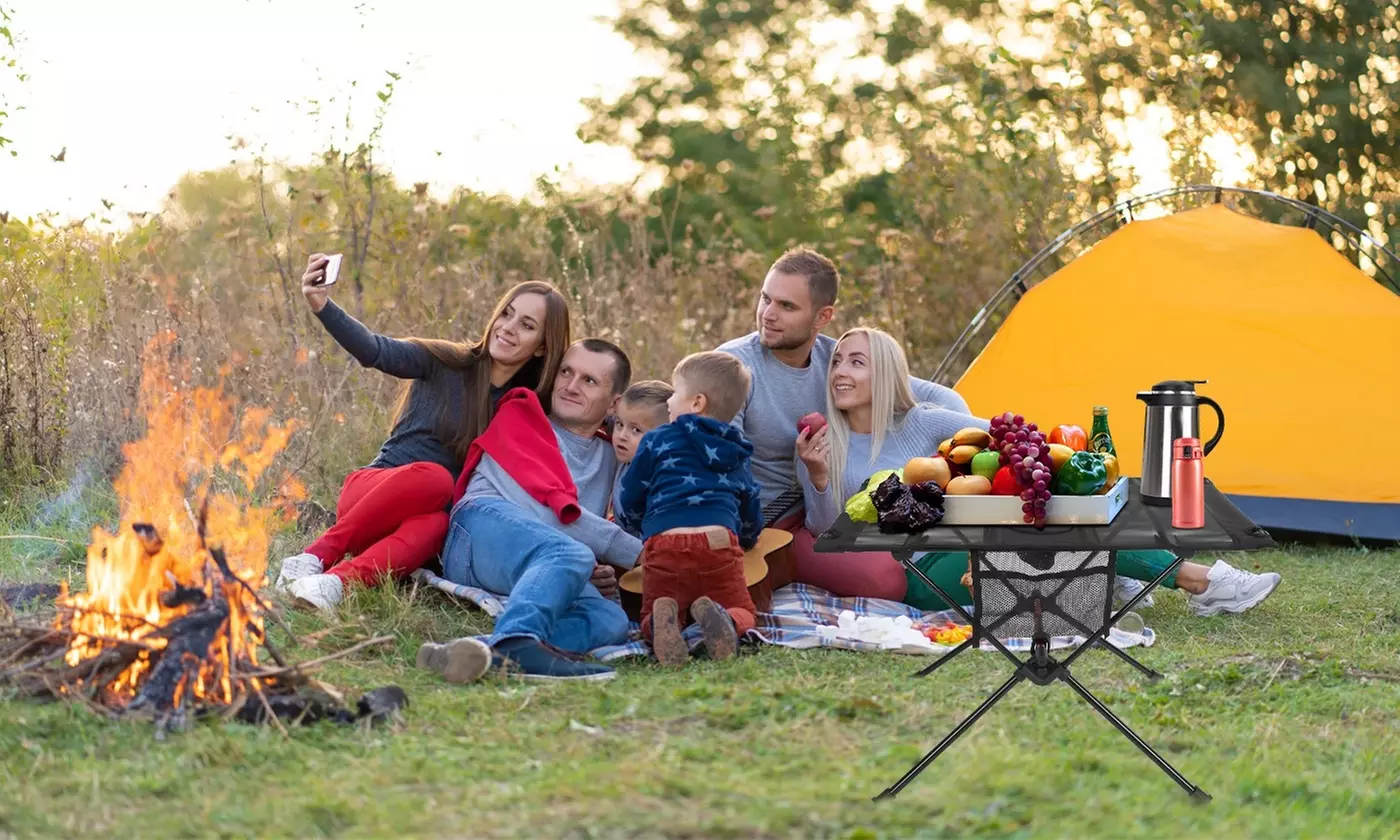 LakeForest Foldable Camping Table Mesh Beach Table 