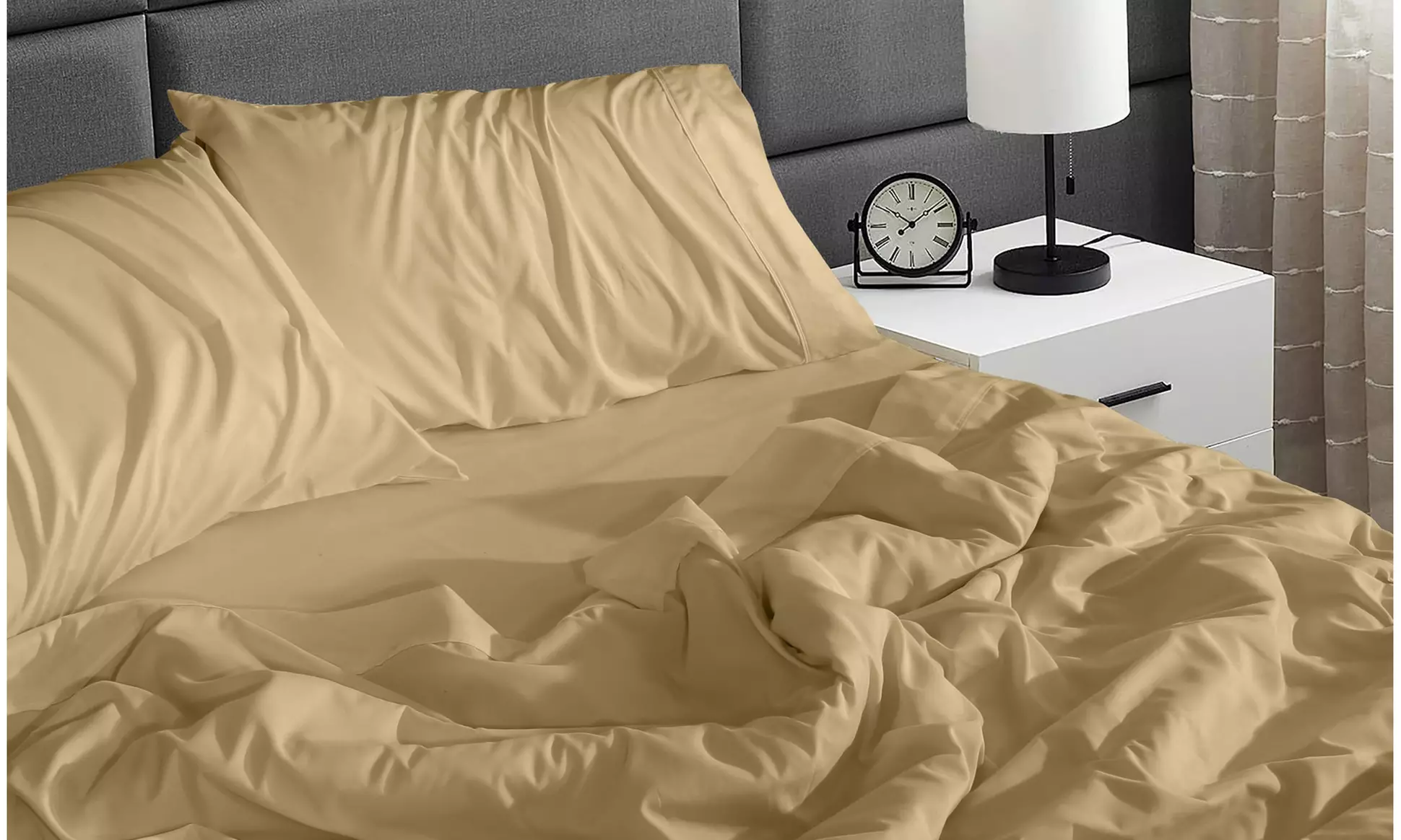 Ruvanti 1800 Series 4 Piece Microfiber Bed Sheet Set Soft Deep Pocket Sheet