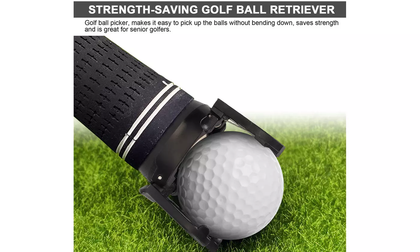 4Pcs Golf Ball Pick Up Retriever Grabber Claw Sucker Put On Putter Grip
