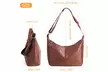 Women PU Leather Tote Slouchy Shoulder Hobo Bags - Second Medium