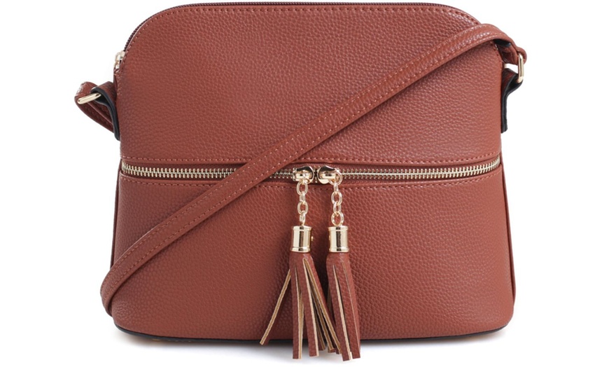 Image 10: MKII Bella Tassel Charm Crossbody Purse
