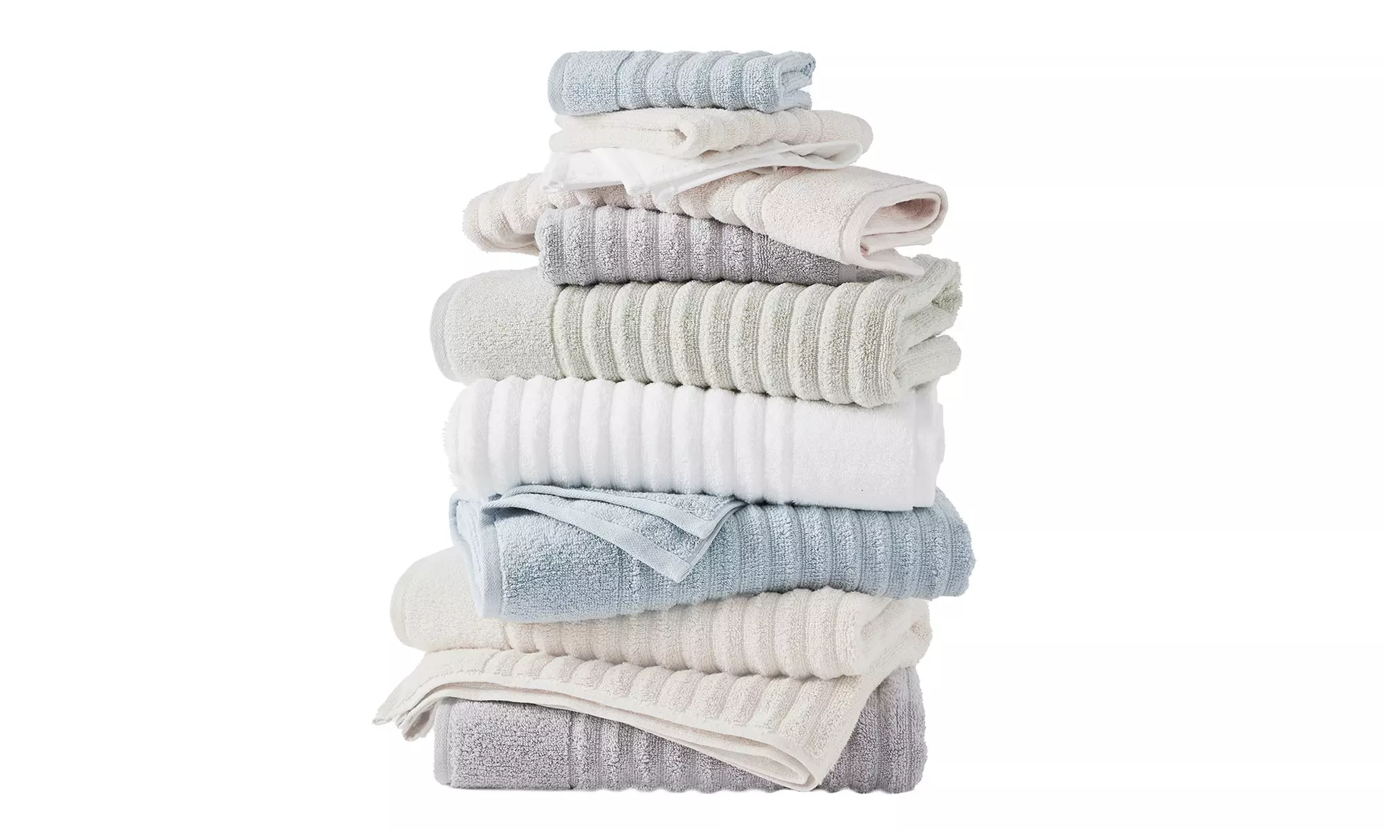 Premium Cotton Ribbed Towel Set