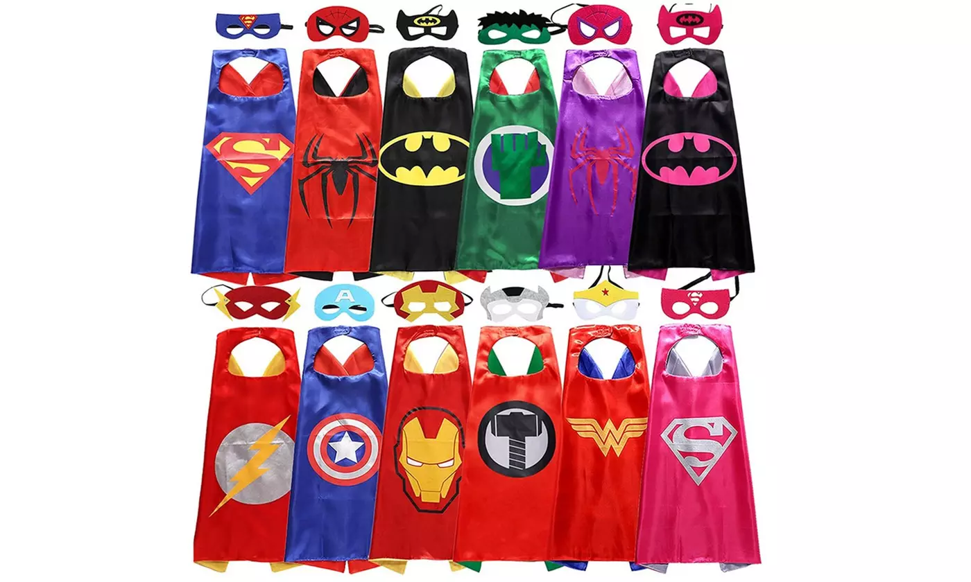 Superhero Costume and Dress Up for Kids Capes and Mask - Primary Image