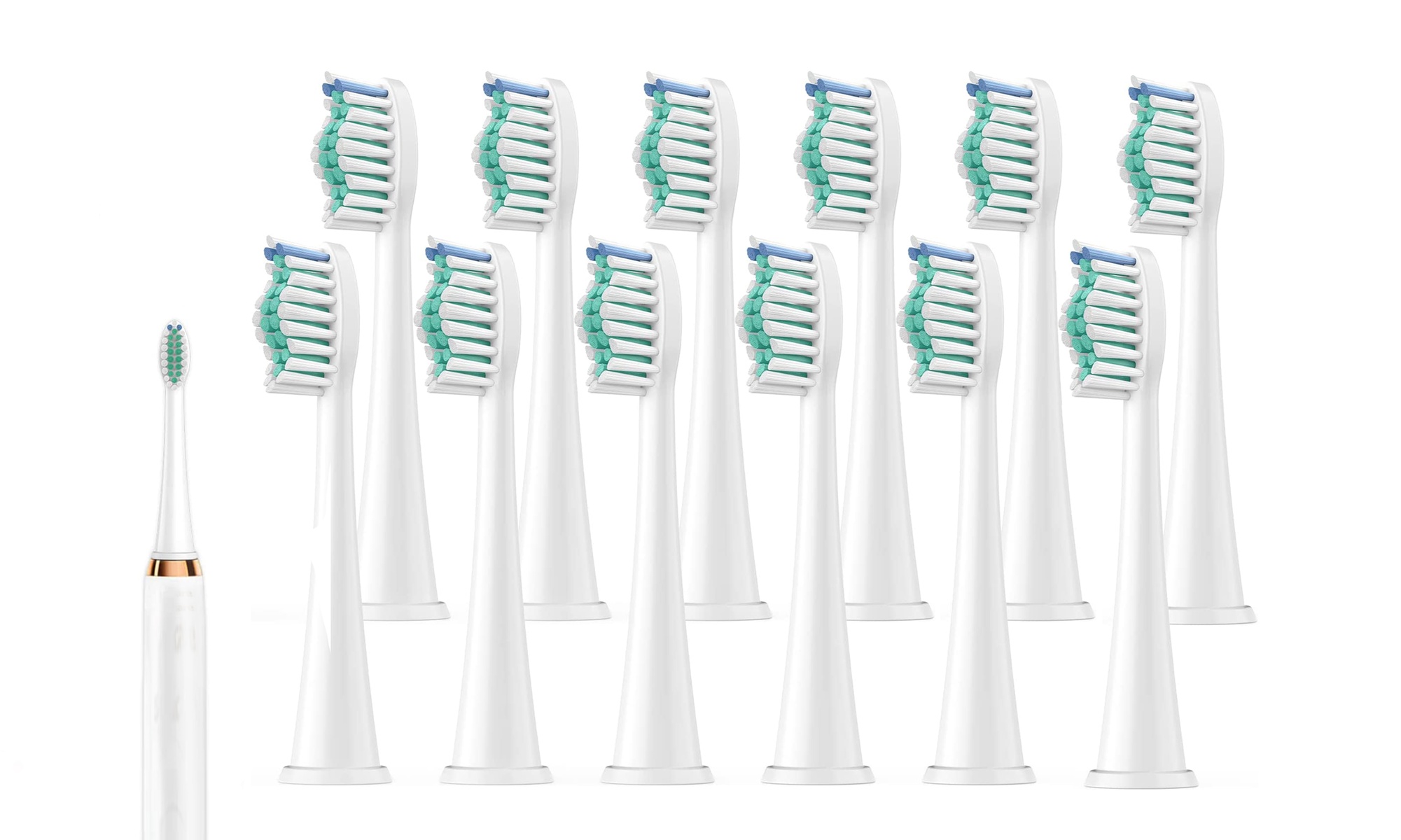 Replacement Toothbrush Brush Heads -8 -12 or 20pk (Philips Sonicare Compatible) - Second Medium