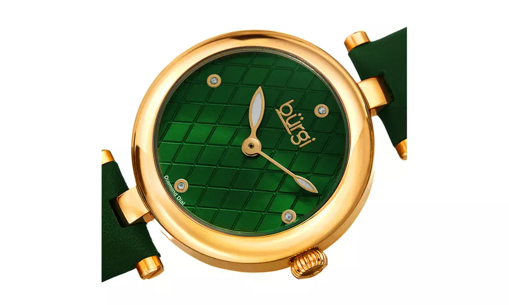 Woman's Burgi Genuine Diamond Watch Collection