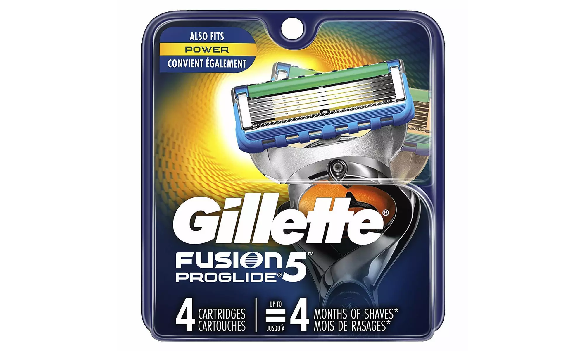 Gillette Fusion5 ProGlide Mens Razor Blade Refills (4 Cartridges) - Primary Image