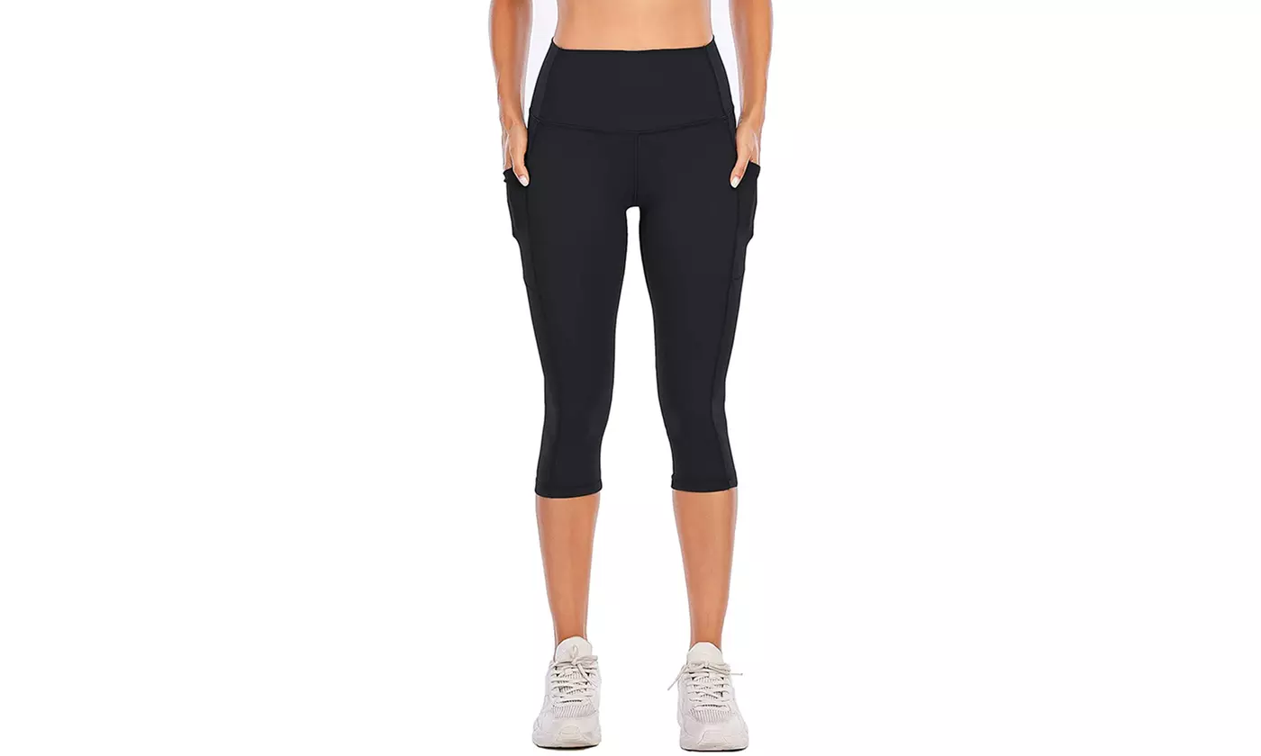 Women's Workout Capris Leggings with Pockets