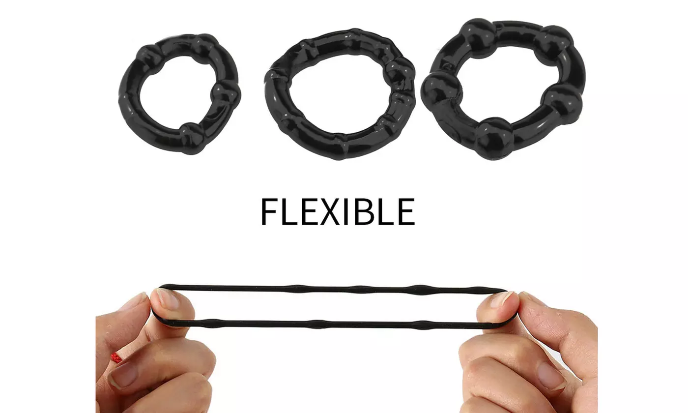 9 PCS Silicone Penis Ring Enhancer Prolong Sex Aid Tool