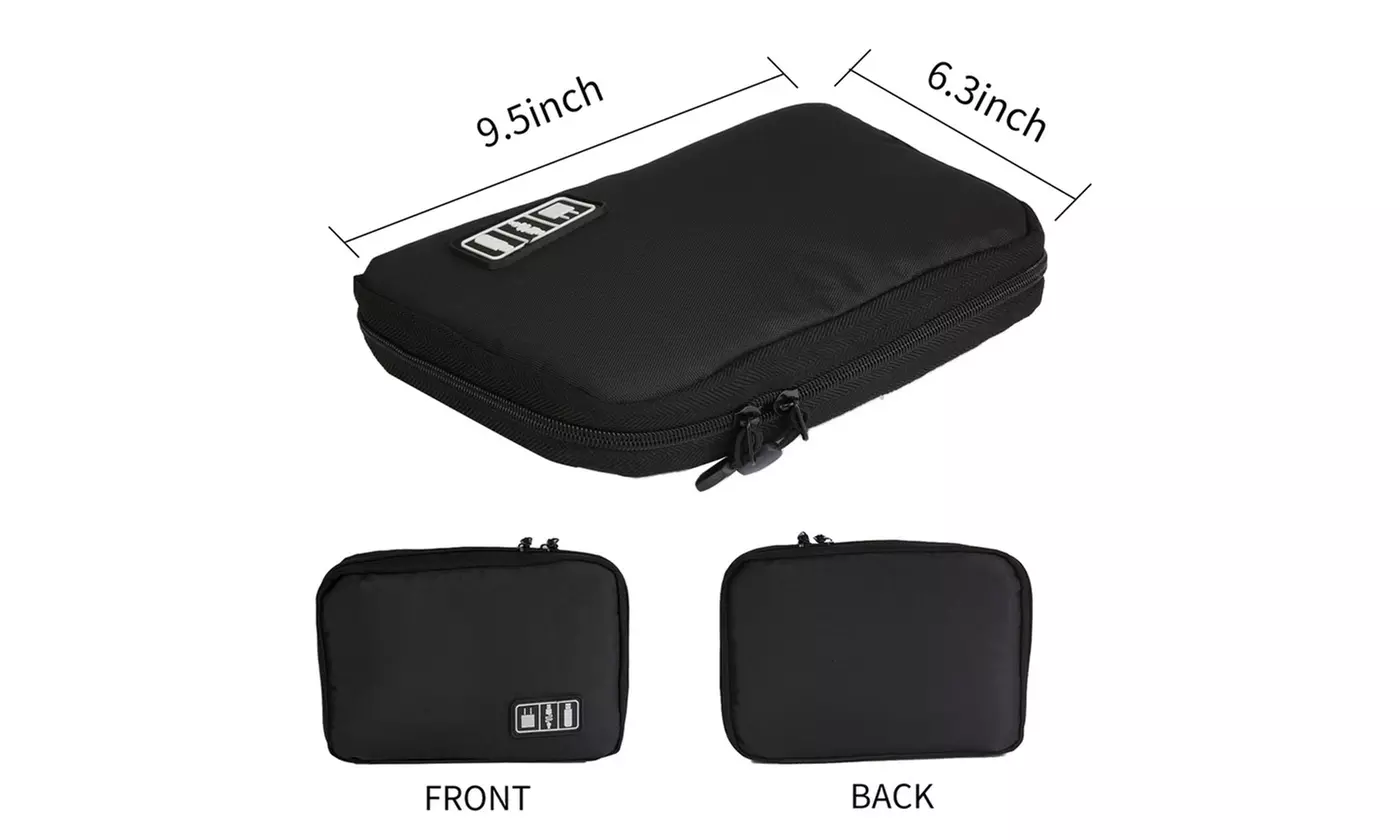 Electronics Accessories Organizer Travel Storage Hand Bag Cable USB Drive Case