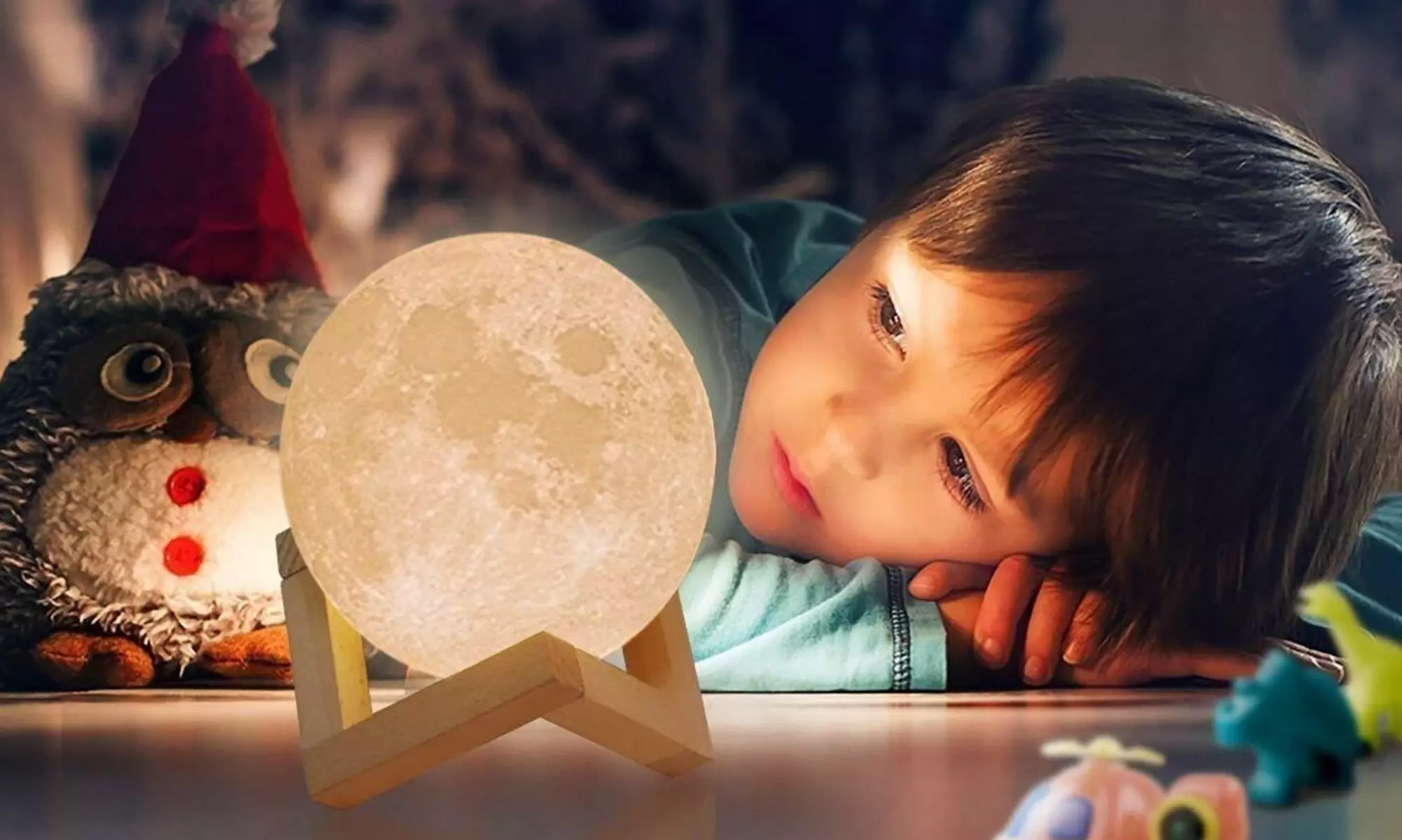 Moon, Galaxy, or Earth Color-Changing 3D Lamp w/ Touch Sensor & Remote Control