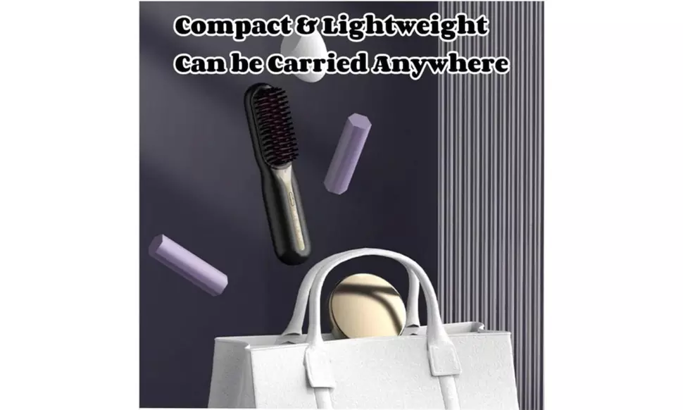 Hair Straightener Brush Comb for Women, Fast Heating, Anti-Scald