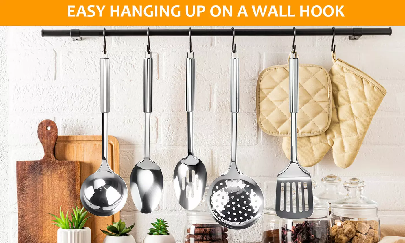 Set of 5 Stainless Steel Heat Resistant Kitchen Gadgets Utensil Set
