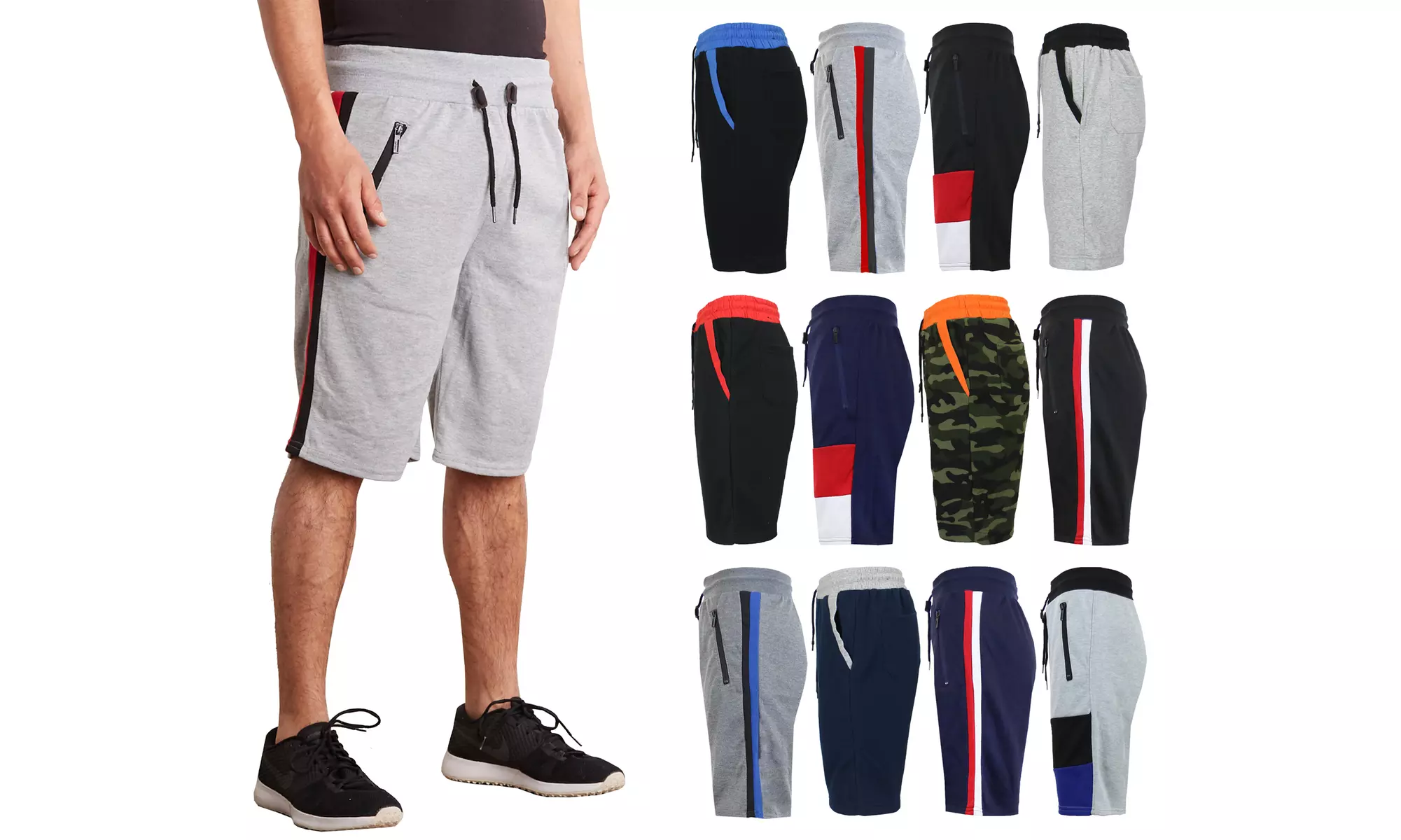 Men's French Terry Jogger Sweat Lounge Shorts - (Multiple Styles) - Primary Image