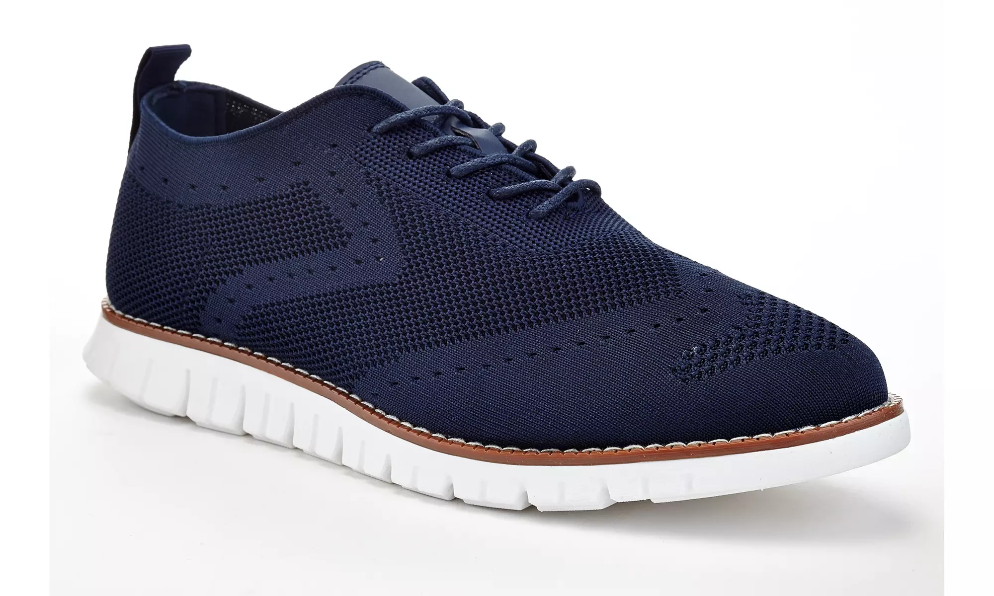 Franco Vanucci Men's Lace-up Knit Oxford Shoes
