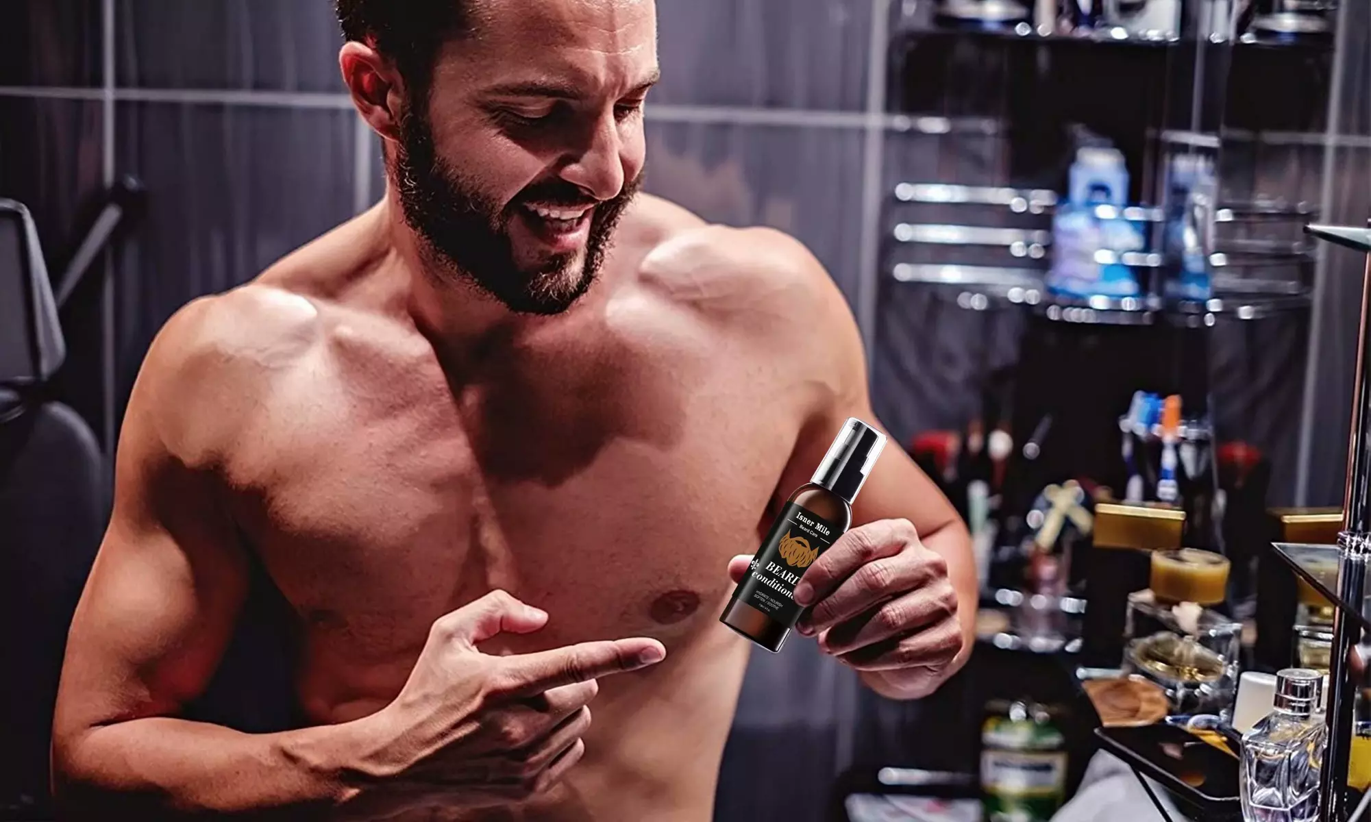 Beard Kit for Men Beard Growth Grooming & Trimming - With Conditioner Oil Set - Second Medium