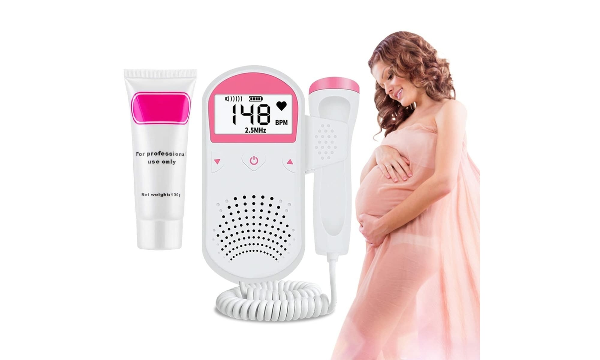ROVO Fetal Monitor,Baby Heartbeat Monitor Pregnancy Doppler for New Mom Use 