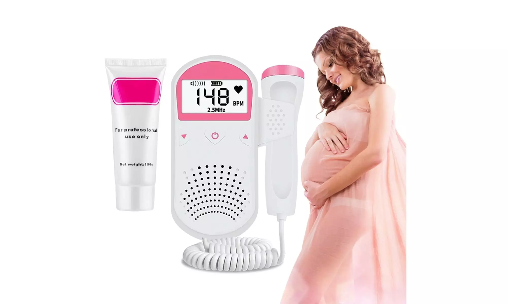 ROVO Fetal Monitor,Baby Heartbeat Monitor Pregnancy Doppler for New Mom Use 