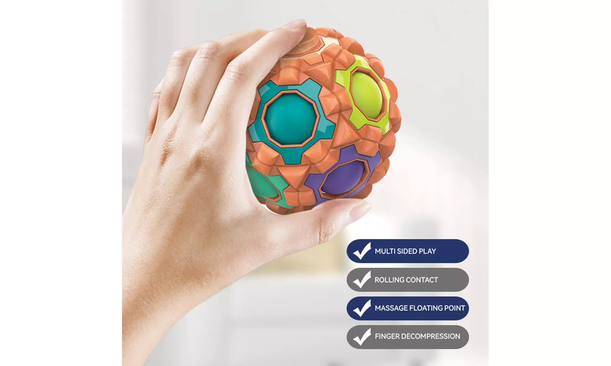 Zummy Finger Top Massage Fidget Puzzle Ball Spinner