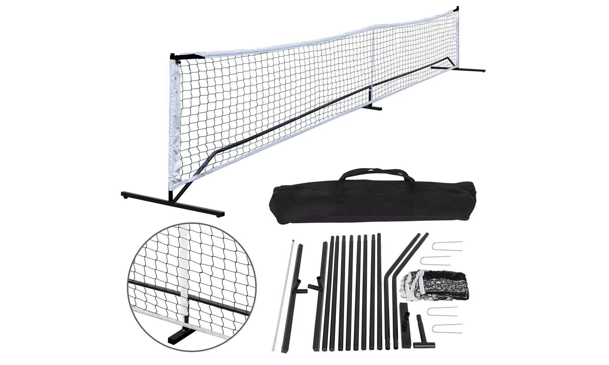 ZENY Portable Pickleball Net Set w/ Carry Bag Metal Stand - Second Medium