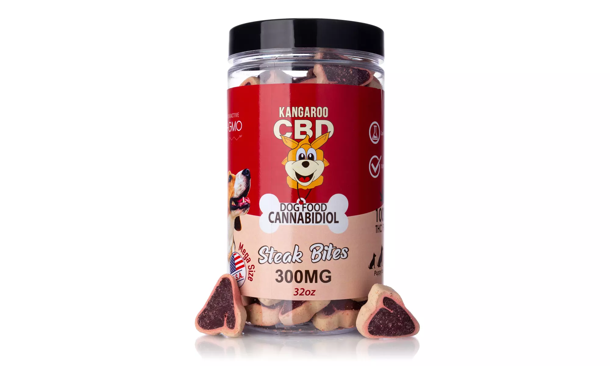 Yummy Dog Treats for Anxiety and Pain from Kangaroo (150MG - 600MG)
