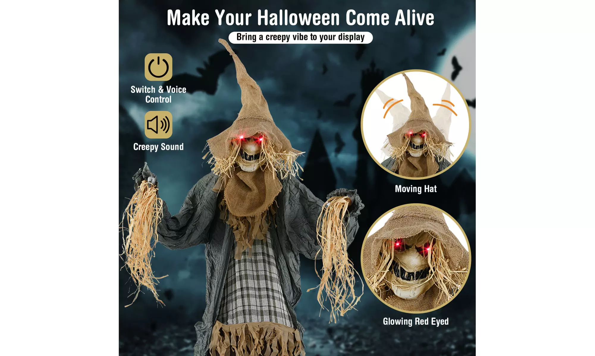 Animated Halloween Decorations: Bring Your Yard to Life by Costway