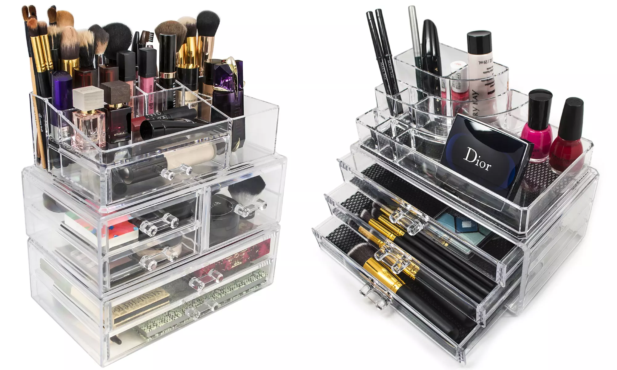 Sorbus Makeup-Storage Organizer Display Case Set - Clear - Primary Image