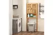 Costway Bamboo Over Toilet Storage Cabinet Bathroom Spacesaver Adjustable Shelf - Second Medium