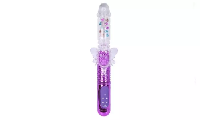 Rechargeable Butterfly Rabbit Vibrator with Rotating & Thrusting Beads - Second Medium