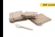 Compostable Renewable Fiber Spoons PFAS, Bleach Free, BPI Certified - Second Medium