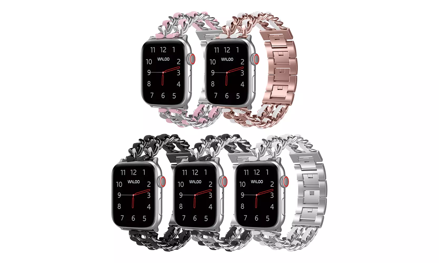 Waloo Leather Looped Apple Watch Band