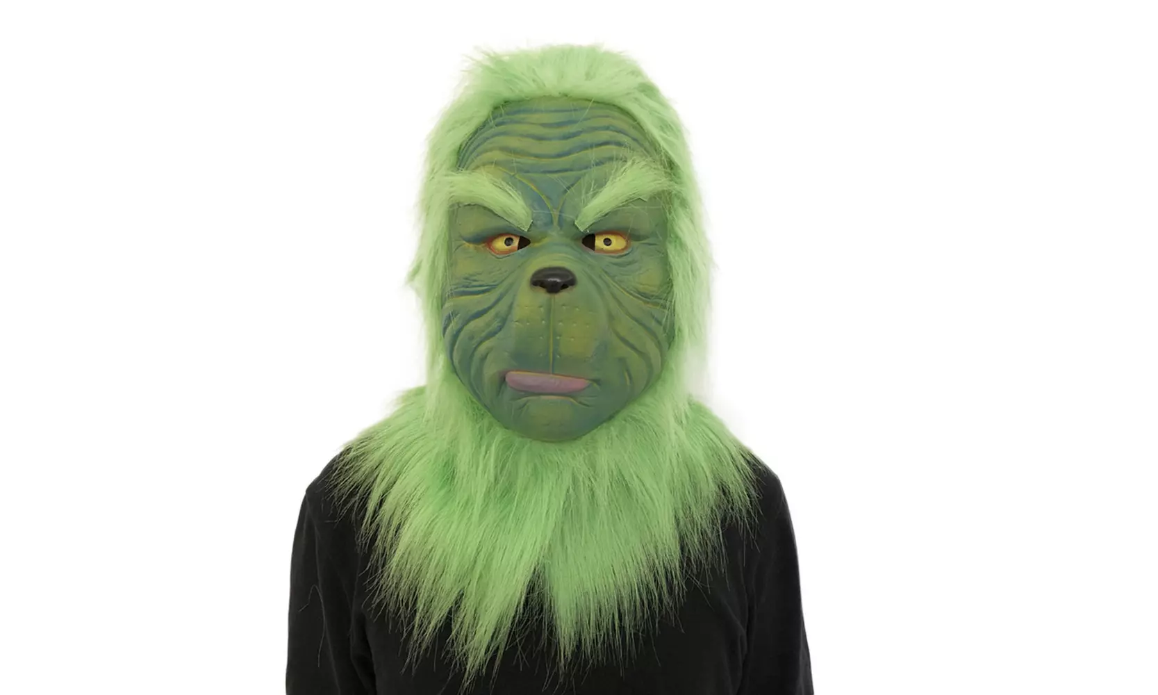 Cosplay Grinch Mask Melting Face Latex Costume Collectible Prop Scary Mask Toy - Primary Image